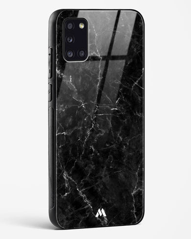 Portoro Black Marble Glass Case Phone Cover-(Samsung)