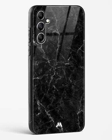 Portoro Black Marble Glass Case Phone Cover-(Samsung)