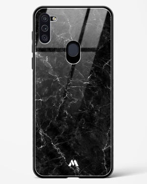 Portoro Black Marble Glass Case Phone Cover-(Samsung)