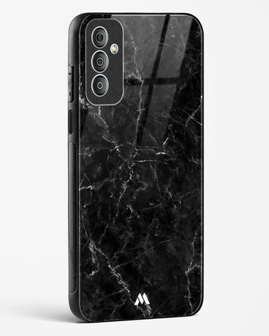 Portoro Black Marble Glass Case Phone Cover-(Samsung)