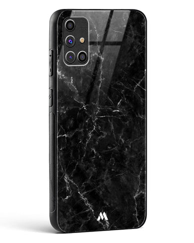 Portoro Black Marble Glass Case Phone Cover-(Samsung)