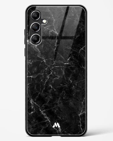 Portoro Black Marble Glass Case Phone Cover-(Samsung)