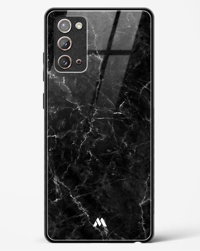 Portoro Black Marble Glass Case Phone Cover-(Samsung)