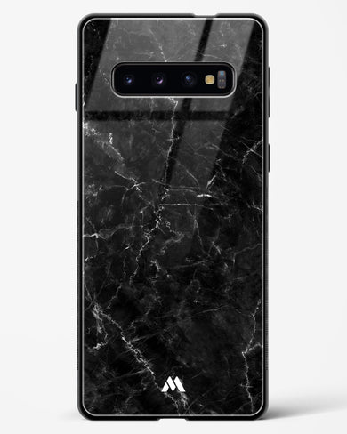 Portoro Black Marble Glass Case Phone Cover-(Samsung)