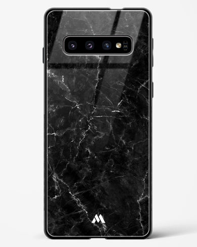 Portoro Black Marble Glass Case Phone Cover-(Samsung)