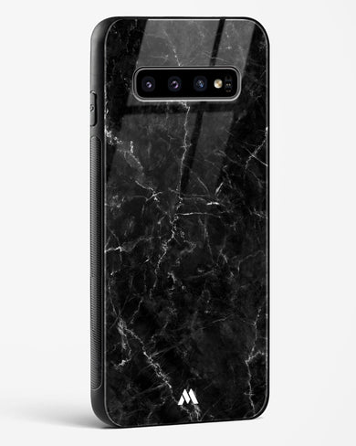 Portoro Black Marble Glass Case Phone Cover-(Samsung)