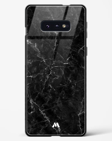 Portoro Black Marble Glass Case Phone Cover-(Samsung)