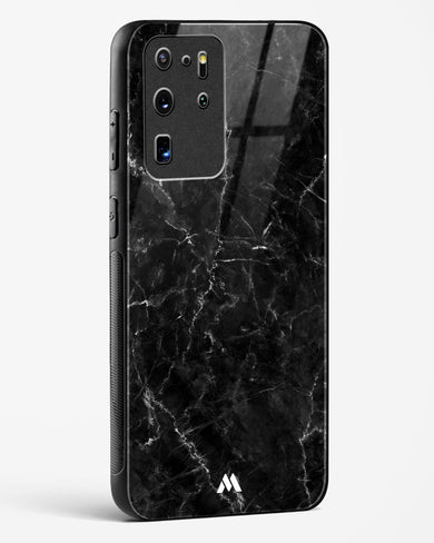 Portoro Black Marble Glass Case Phone Cover-(Samsung)