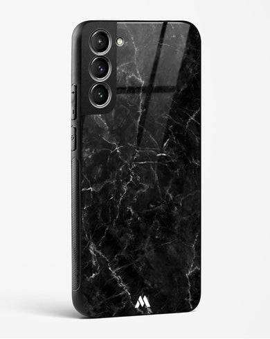 Portoro Black Marble Glass Case Phone Cover-(Samsung)