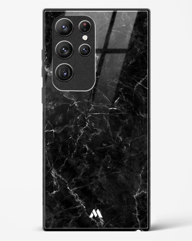 Portoro Black Marble Glass Case Phone Cover-(Samsung)