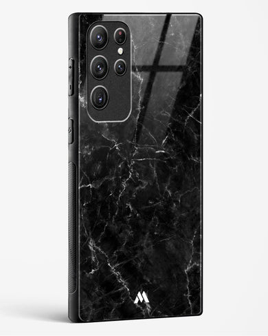 Portoro Black Marble Glass Case Phone Cover-(Samsung)