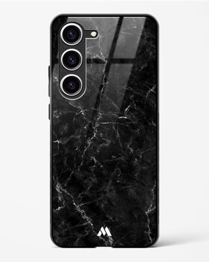 Portoro Black Marble Glass Case Phone Cover-(Samsung)