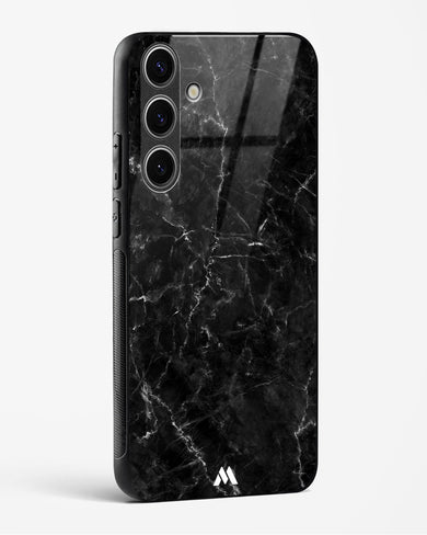 Portoro Black Marble Glass Case Phone Cover-(Samsung)