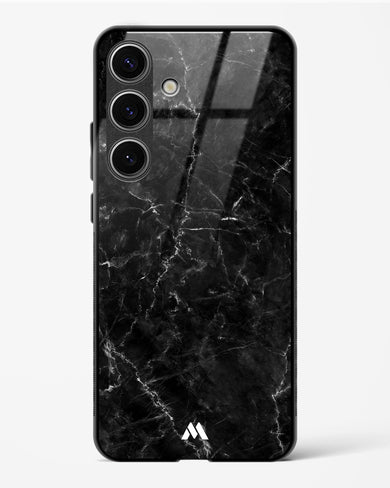 Portoro Black Marble Glass Case Phone Cover-(Samsung)