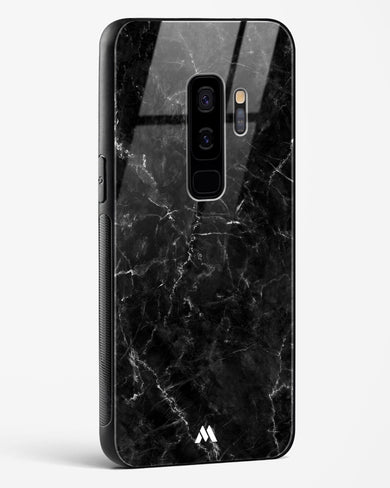 Portoro Black Marble Glass Case Phone Cover-(Samsung)