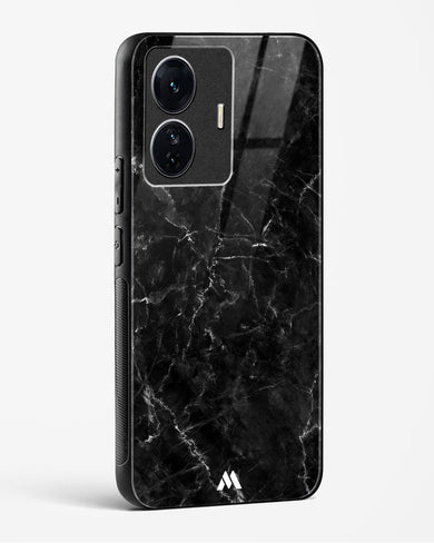 Portoro Black Marble Glass Case Phone Cover-(Vivo)