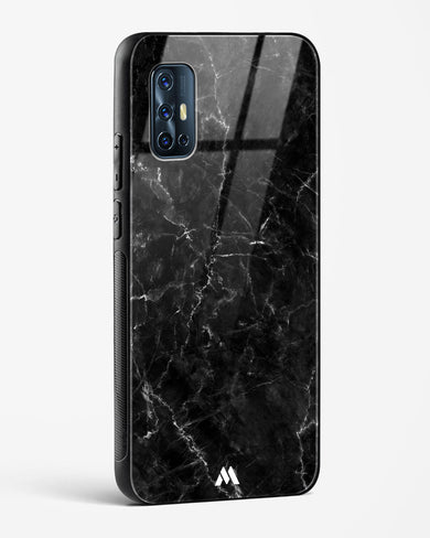 Portoro Black Marble Glass Case Phone Cover (Vivo)