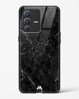 Portoro Black Marble Glass Case Phone Cover-(Vivo)