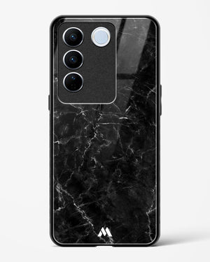 Portoro Black Marble Glass Case Phone Cover-(Vivo)