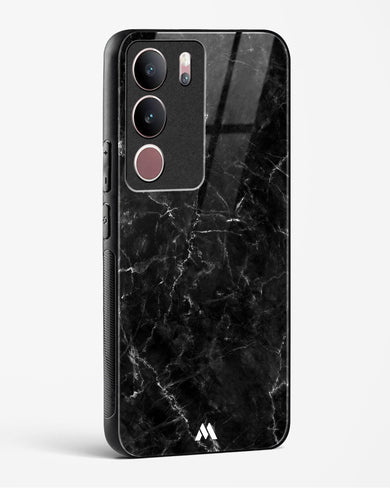 Portoro Black Marble Glass Case Phone Cover (Vivo)