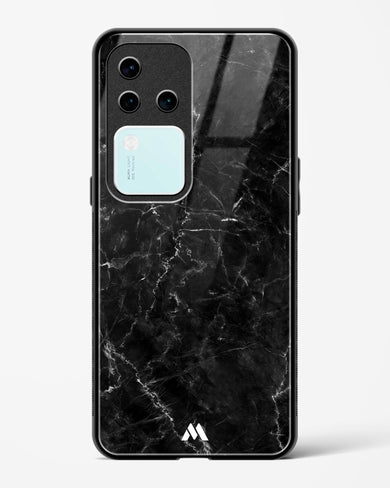 Portoro Black Marble Glass Case Phone Cover (Vivo)