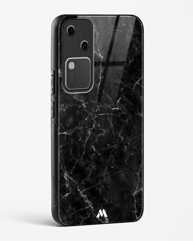 Portoro Black Marble Glass Case Phone Cover (Vivo)