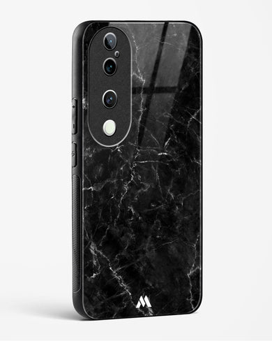 Portoro Black Marble Glass Case Phone Cover (Vivo)