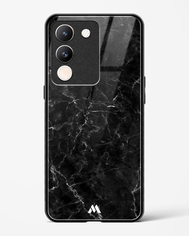 Portoro Black Marble Glass Case Phone Cover (Vivo)