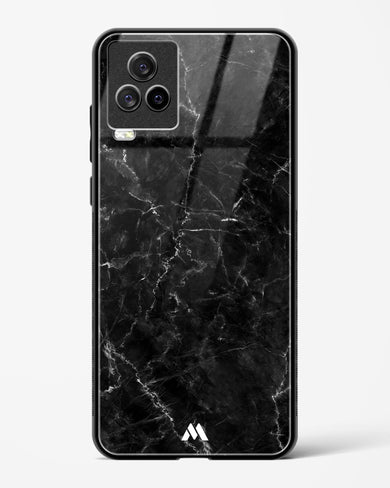 Portoro Black Marble Glass Case Phone Cover-(Vivo)