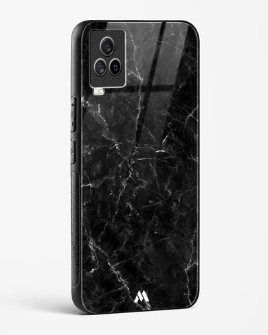 Portoro Black Marble Glass Case Phone Cover-(Vivo)