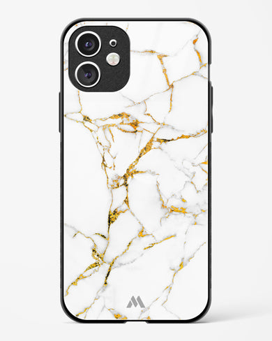 Calacatta White Marble Glass Case Phone Cover (Apple)