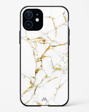 Calacatta White Marble Glass Case Phone Cover (Apple)