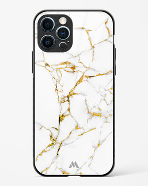 Calacatta White Marble Glass Case Phone Cover (Apple)