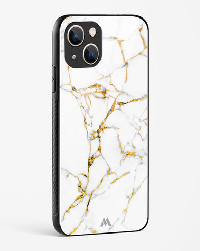 Calacatta White Marble Glass Case Phone Cover (Apple)