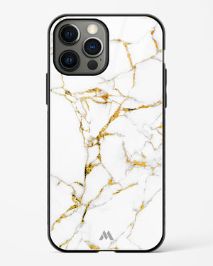 Calacatta White Marble Glass Case Phone Cover (Apple)