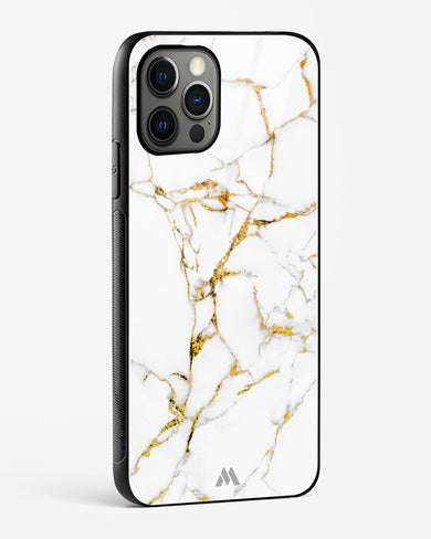 Calacatta White Marble Glass Case Phone Cover (Apple)
