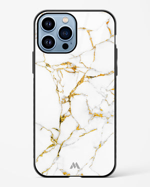 Calacatta White Marble Glass Case Phone Cover (Apple)