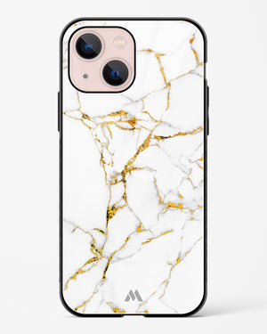 Calacatta White Marble Glass Case Phone Cover (Apple)