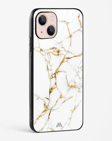 Calacatta White Marble Glass Case Phone Cover (Apple)