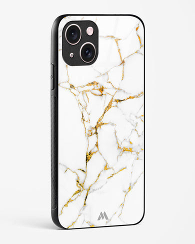 Calacatta White Marble Glass Case Phone Cover (Apple)