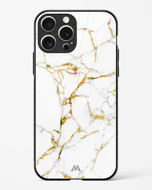 Calacatta White Marble Glass Case Phone Cover (Apple)