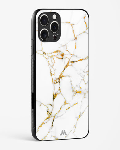 Calacatta White Marble Glass Case Phone Cover (Apple)