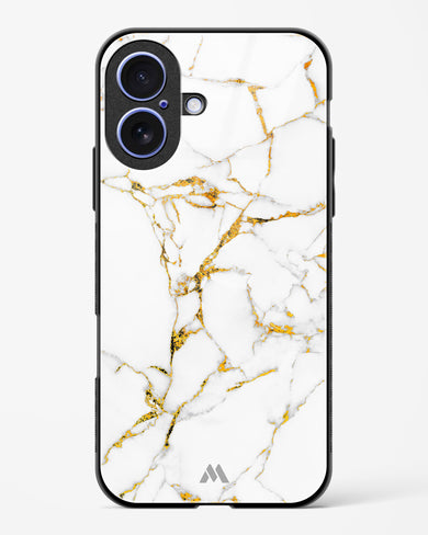 Calacatta White Marble Glass Case Phone Cover (Apple)