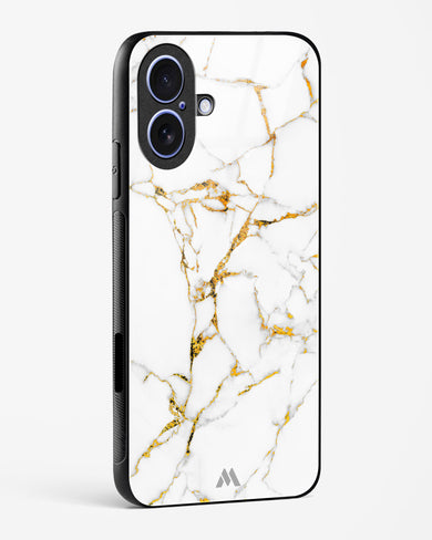 Calacatta White Marble Glass Case Phone Cover (Apple)