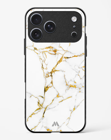 Calacatta White Marble Glass Case Phone Cover (Apple)