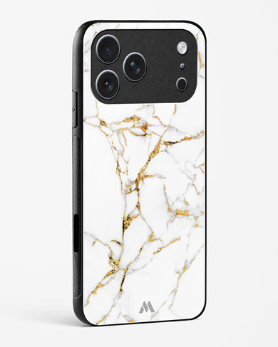 Calacatta White Marble Glass Case Phone Cover (Apple)