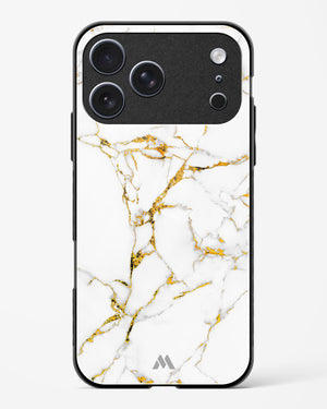 Calacatta White Marble Glass Case Phone Cover (Apple)
