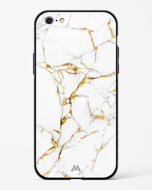 Calacatta White Marble Glass Case Phone Cover (Apple)