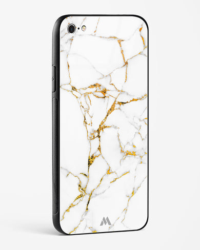 Calacatta White Marble Glass Case Phone Cover (Apple)