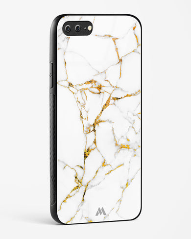 Calacatta White Marble Glass Case Phone Cover (Apple)